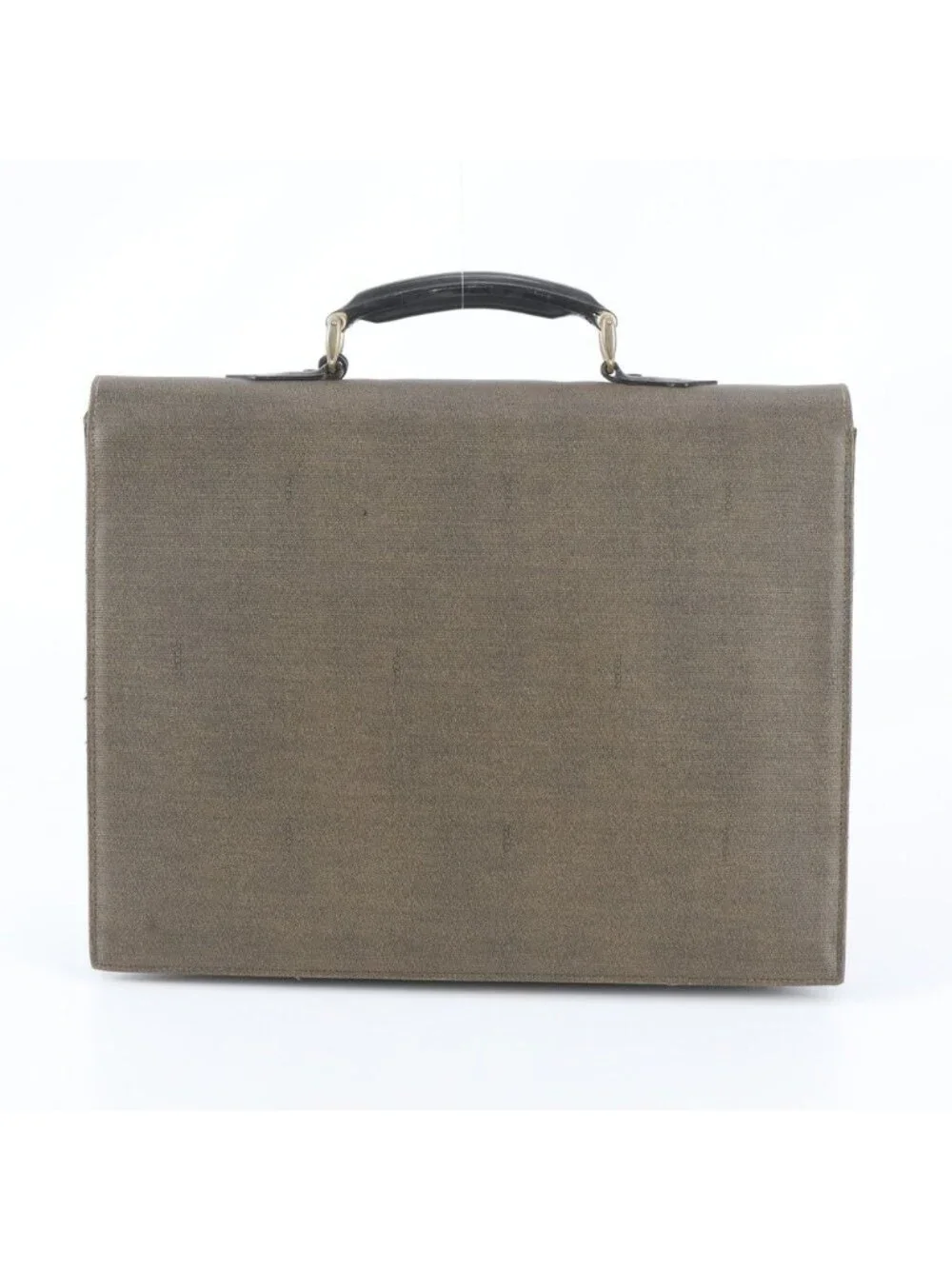 Fendi Vintage Leather Business Document Briefcase